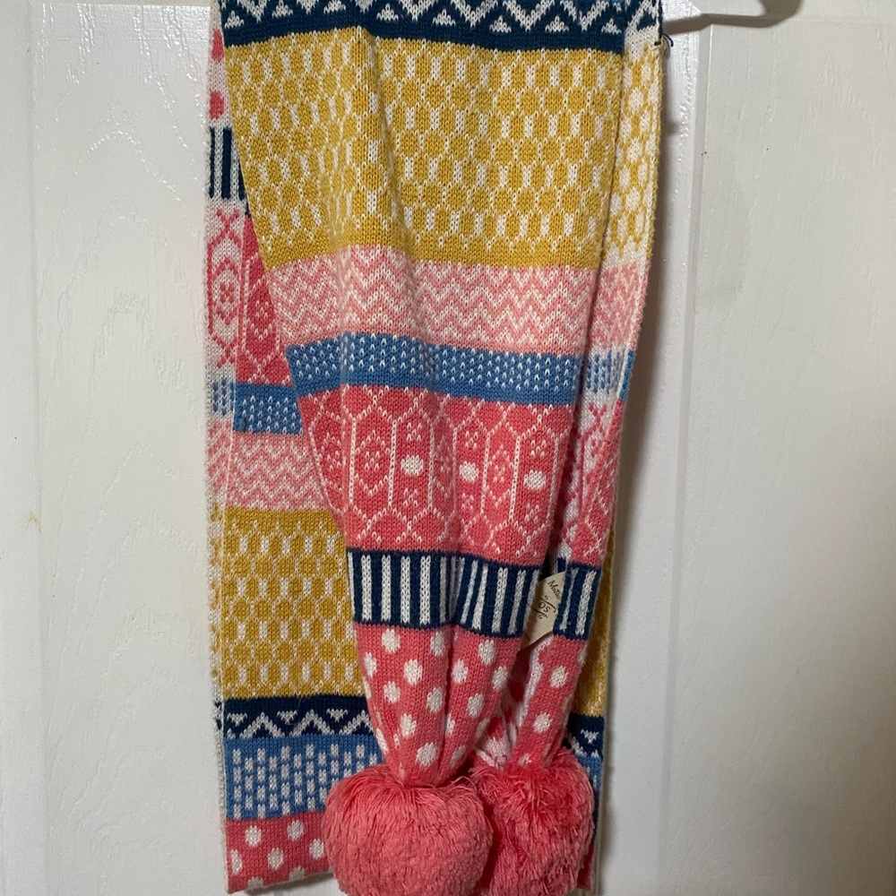 Matilda Jane Pink and Blue Knit Scarf